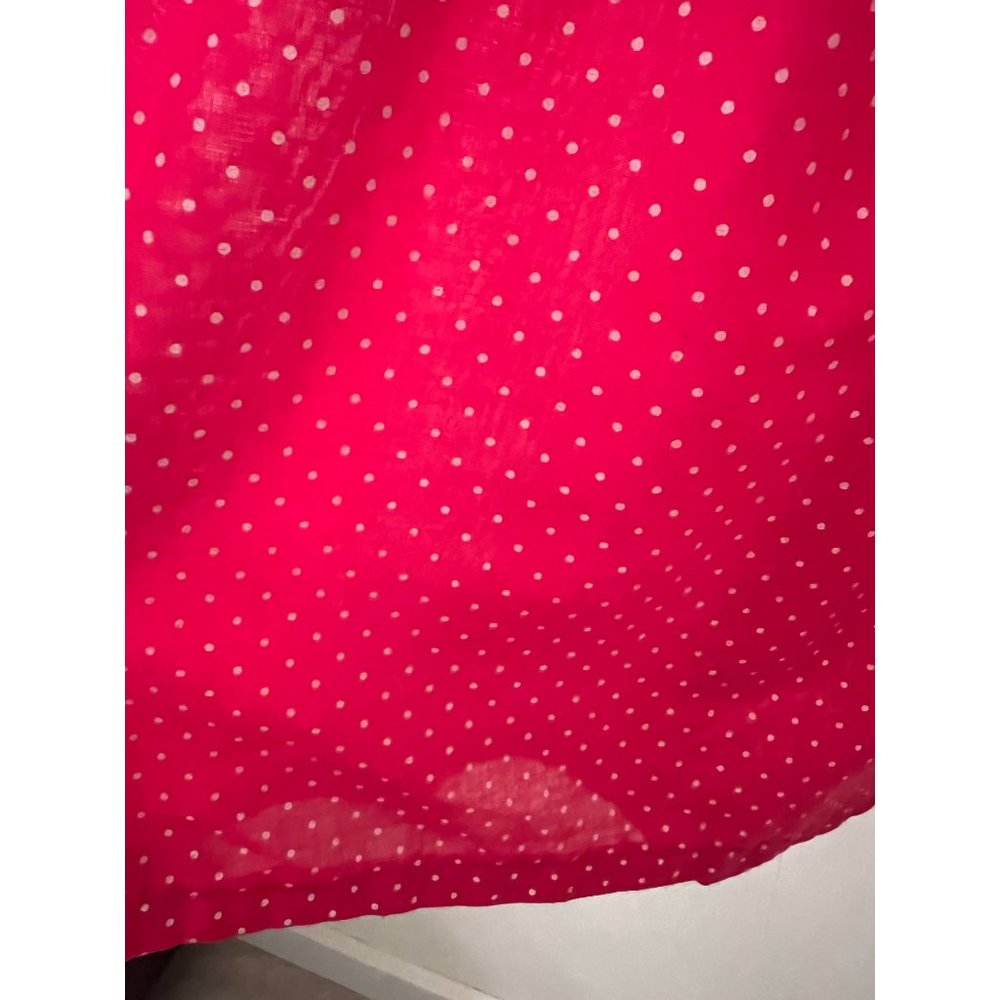 Vintage, homemade pink polka-dot mini-dress, semi sheer, size small - Picture 2 of 3